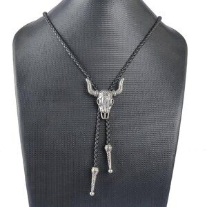 NEW! Native American Bolo Tie Rodeo Cowboy Leather Necktie Western Necklace